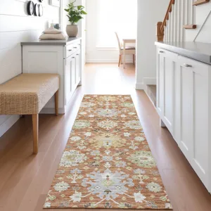 Indoor/Outdoor Silk Road Cayenne 2\'3\" x 7\'6\" Runner Rug