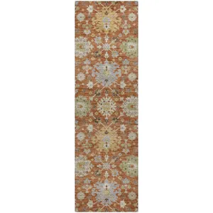 Indoor/Outdoor Silk Road Cayenne 2\'3\" x 7\'6\" Runner Rug