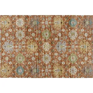 Indoor/Outdoor Silk Road Cayenne 1\'8\" x 2\'6\" Rug