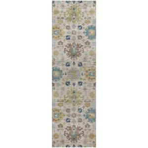 Indoor/Outdoor Silk Road Ivory 2\'3\" x 7\'6\" Runner Rug