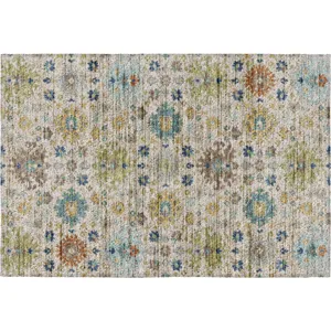 Indoor/Outdoor Silk Road Ivory 1\'8\" x 2\'6\" Rug