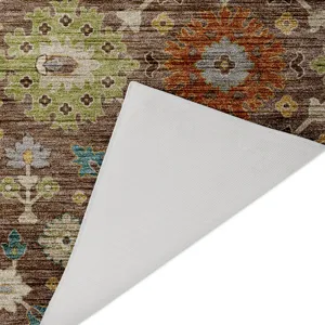 Indoor/Outdoor Silk Road Mocha 3\' x 5\' Rug