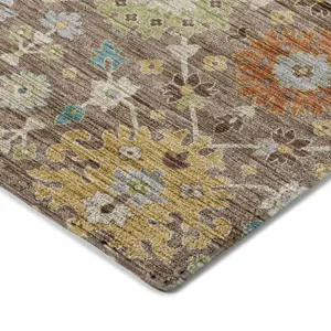 Indoor/Outdoor Silk Road Mocha 3\' x 5\' Rug