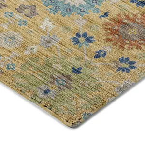Indoor/Outdoor Silk Road Turmeric 1\'8\" x 2\'6\" Rug