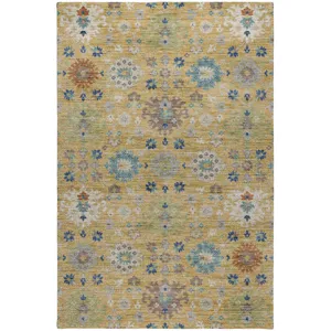 Indoor/Outdoor Silk Road Turmeric 5\' x 7\'6\" Rug
