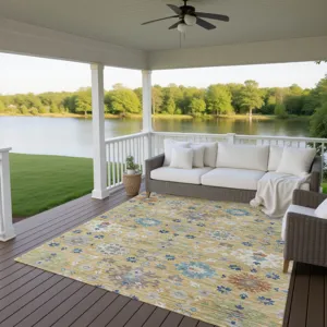 Indoor/Outdoor Silk Road Turmeric 5\' x 7\'6\" Rug