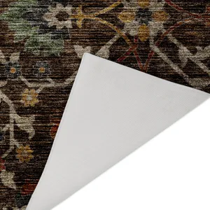 Indoor/Outdoor Silk Road Chocolate 1\'8\" x 2\'6\" Rug