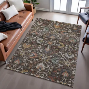 Indoor/Outdoor Silk Road Chocolate 10\' x 14\' Rug