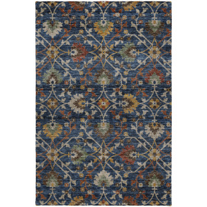 Indoor/Outdoor Silk Road Navy Rug