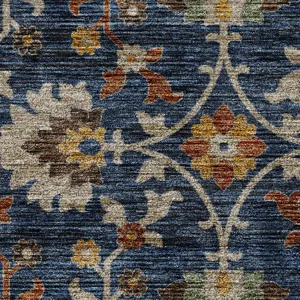 Indoor/Outdoor Silk Road Navy 2\'3\" x 7\'6\" Runner Rug
