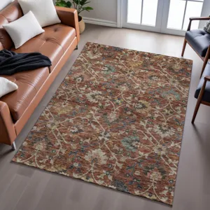 Indoor/Outdoor Silk Road Paprika 5\' x 7\'6\" Rug