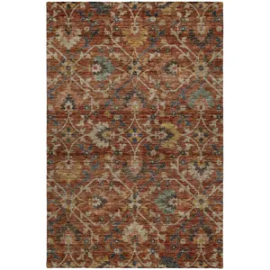Indoor/Outdoor Silk Road Paprika 5\' x 7\'6\" Rug