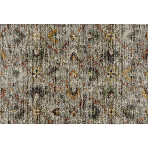 Indoor/Outdoor Silk Road Pewter Rug