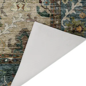 Indoor/Outdoor Silk Road Aqua 5\' x 7\'6\" Rug