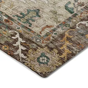 Indoor/Outdoor Silk Road Chocolate 8\' x 10\' Rug