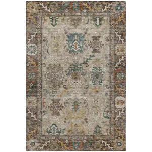 Indoor/Outdoor Silk Road Chocolate 8\' x 10\' Rug