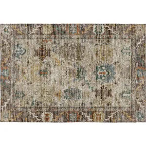 Indoor/Outdoor Silk Road Chocolate 1\'8\" x 2\'6\" Rug
