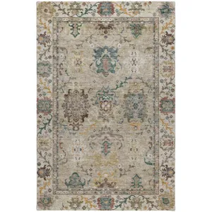 Indoor/Outdoor Silk Road Putty 8\' x 10\' Rug