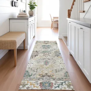 Indoor/Outdoor Silk Road Putty 2\'3\" x 7\'6\" Runner Rug