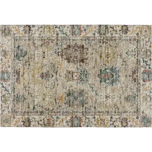 Indoor/Outdoor Silk Road Putty 1\'8\" x 2\'6\" Rug