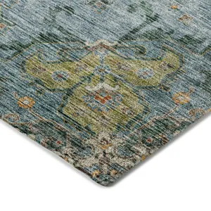 Indoor/Outdoor Silk Road Aqua 2\'6\" x 3\'10\" Rug