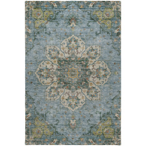 Indoor/Outdoor Silk Road Aqua Rug