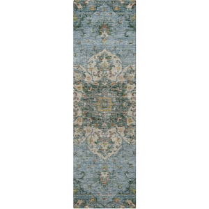 Indoor/Outdoor Silk Road Aqua 2'3