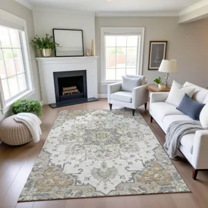 Indoor/Outdoor Silk Road Ivory 2\'6\" x 3\'10\" Rug