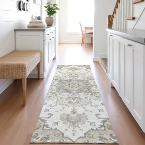 Indoor/Outdoor Silk Road Ivory 2\'3\" x 7\'6\" Runner Rug