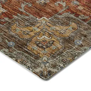 Indoor/Outdoor Silk Road Paprika 5\' x 7\'6\" Rug