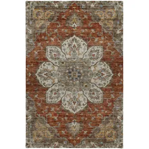 Indoor/Outdoor Silk Road Paprika 5\' x 7\'6\" Rug