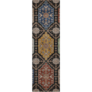 Indoor/Outdoor Silk Road Black 2'3