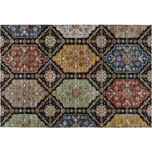 Indoor/Outdoor Silk Road Black Rug