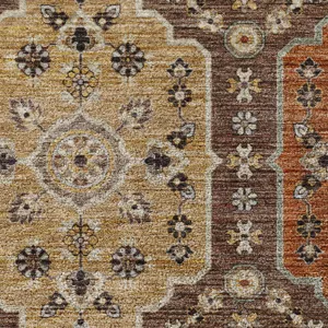 Indoor/Outdoor Silk Road Chocolate 2\'3\" x 7\'6\" Runner Rug