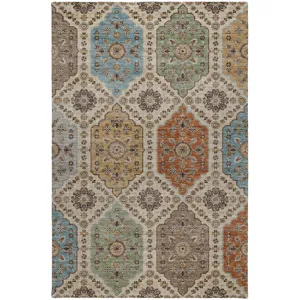 Indoor/Outdoor Silk Road Linen 5\' x 7\'6\" Rug