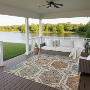 Indoor/Outdoor Silk Road Linen 5\' x 7\'6\" Rug