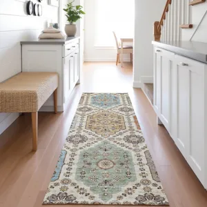Indoor/Outdoor Silk Road Linen 2\'3\" x 7\'6\" Runner Rug