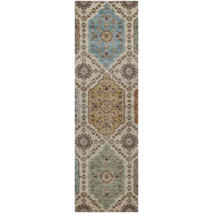 Indoor/Outdoor Silk Road Linen 2\'3\" x 7\'6\" Runner Rug