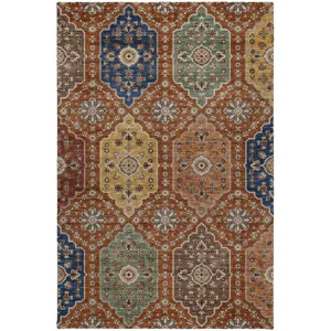 Indoor/Outdoor Silk Road Paprika 6\'6\" x 9\'6\" Rug