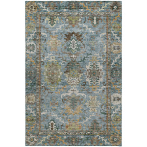 Indoor/Outdoor Silk Road Aqua Rug