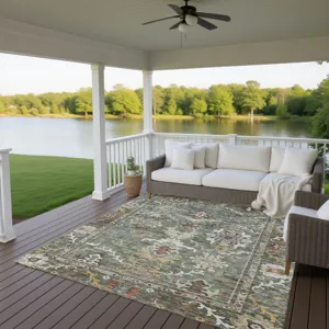 Indoor/Outdoor Silk Road Basil 2\'6\" x 3\'10\" Rug