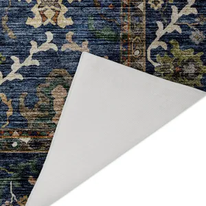 Indoor/Outdoor Silk Road Navy 2\'6\" x 3\'10\" Rug