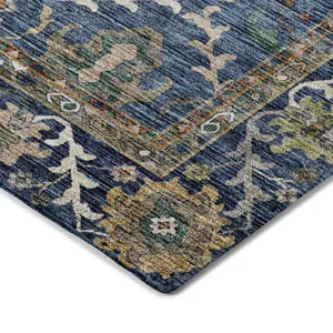 Indoor/Outdoor Silk Road Navy 2\'6\" x 3\'10\" Rug