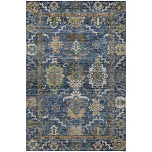 Indoor/Outdoor Silk Road Navy Rug