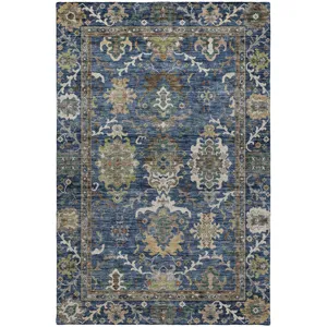Indoor/Outdoor Silk Road Navy 2\'6\" x 3\'10\" Rug