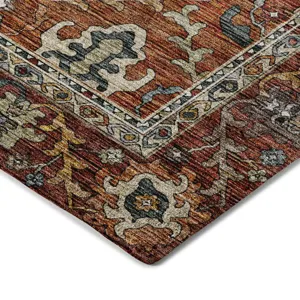 Indoor/Outdoor Silk Road Paprika 8\' x 10\' Rug