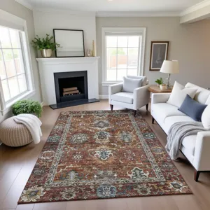 Indoor/Outdoor Silk Road Paprika 8\' x 10\' Rug