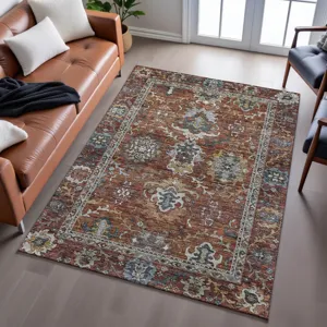 Indoor/Outdoor Silk Road Paprika 8\' x 10\' Rug