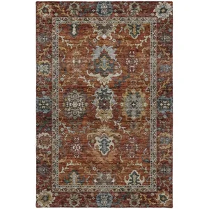 Indoor/Outdoor Silk Road Paprika 8\' x 10\' Rug