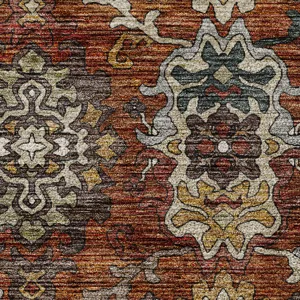 Indoor/Outdoor Silk Road Paprika 8\' x 10\' Rug